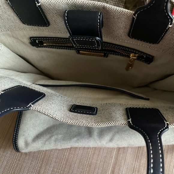 (Authentic) Large Tory Burch Canvas Ella medium tote Bag “Brand New” - Picture 11 of 16